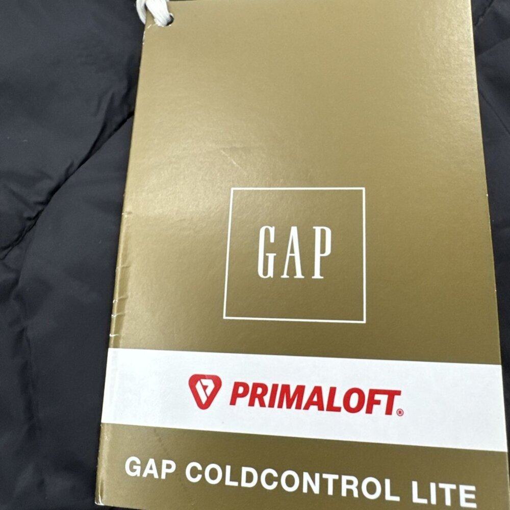 GAP Puffer Jacket Womens Black XL Primaloft Zip Pockets Cold Control Lite NEW - Picture 4 of 14